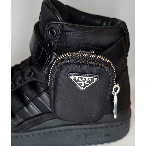 Adidas x Prada Men's US 6 Forum High Prada Core Black - Picture 3 of 16